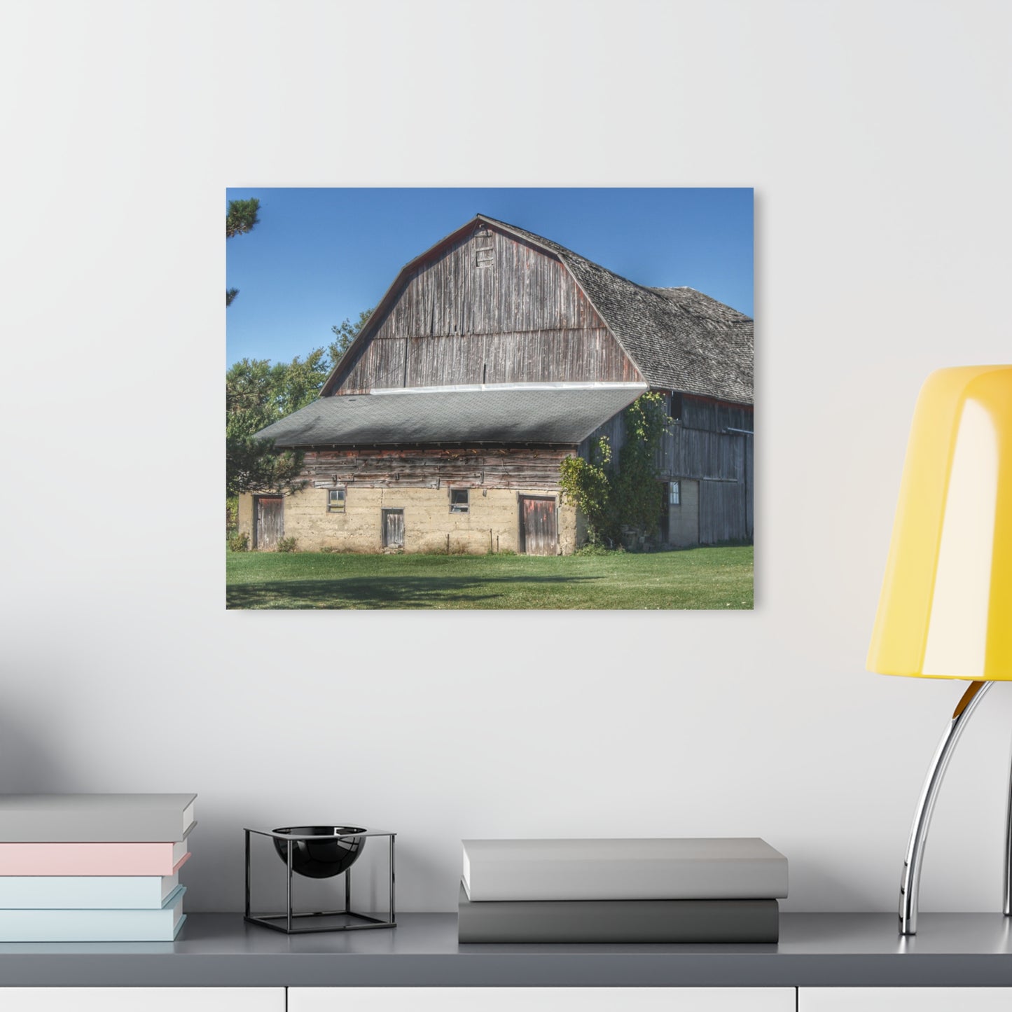 U R There Photography Snover Old Grey Rustic Farmhouse Acrylic Wall Print