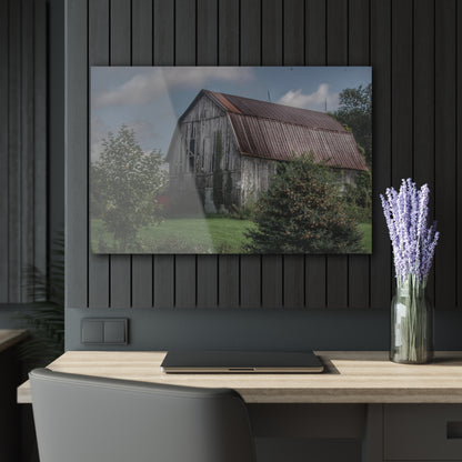 U R There Photography Columbiaville Grey Rustic Farmhouse Acrylic Wall Print