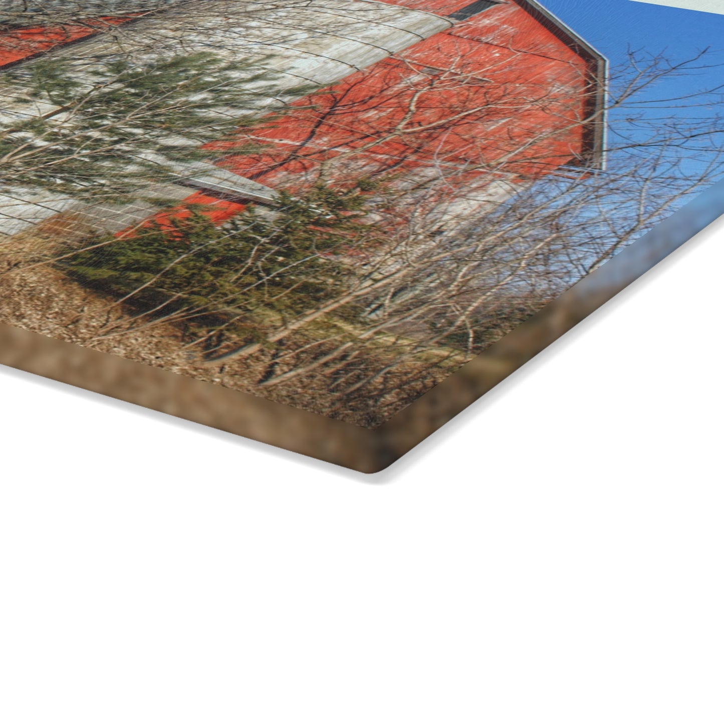 U R There Photography Van Dyke Red I Rustic Farmhouse Tempered-Glass Cutting Board