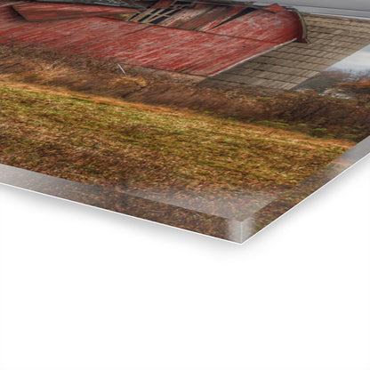 U R There Photography German Road Forgotten Red I Rustic Farmhouse Acrylic Wall Print