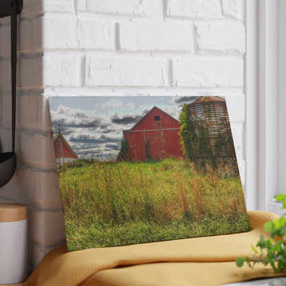 U R There Photography Roadside Relics Rustic Farmhouse Tempered-Glass Cutting Board