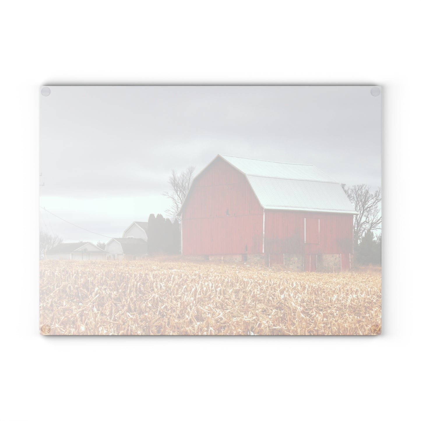 Barn Boutique Rustic Tempered-Glass Cutting Board| Jones Road Red