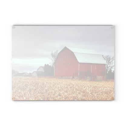 Barn Boutique Rustic Tempered-Glass Cutting Board| Jones Road Red