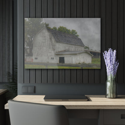 U R There Photography Columbiaville White Rustic Farmhouse Acrylic Wall Print