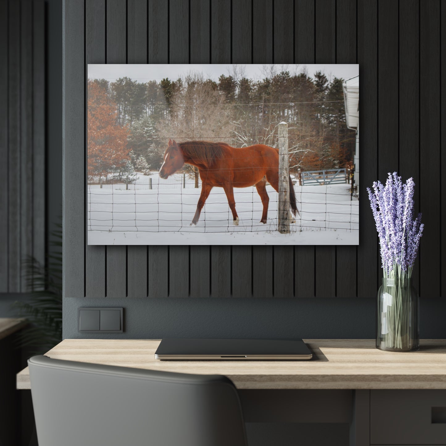 U R There Photography Roadside Chestnut Rustic Farmhouse Acrylic Wall Print