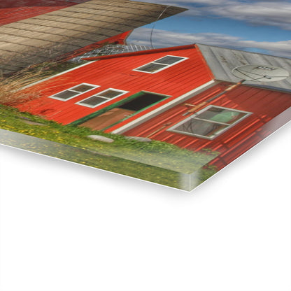 U R There Photography McDowell Road Reds I Rustic Farmhouse Acrylic Wall Print