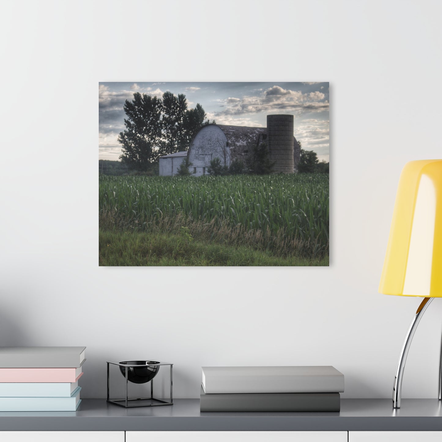 U R There Photography Genesee Road White Rustic Farmhouse Acrylic Wall Print