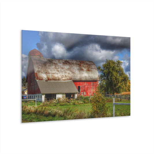 U R There Photography Washburn Rusted Red Rustic Farmhouse Acrylic Wall Print