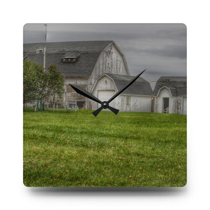 U R There Photography Lippincott Whites Rustic Farmhouse Acrylic Analog Wall Clock
