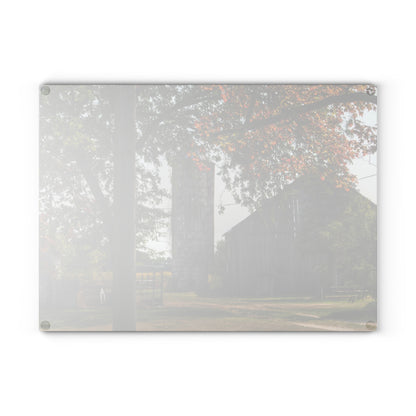 U R There Photography Hidden Grey of Tuscola Rustic Farmhouse Tempered-Glass Cutting Board