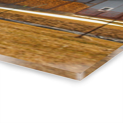 U R There Photography Hidden Red Rustic Farmhouse Acrylic Wall Print