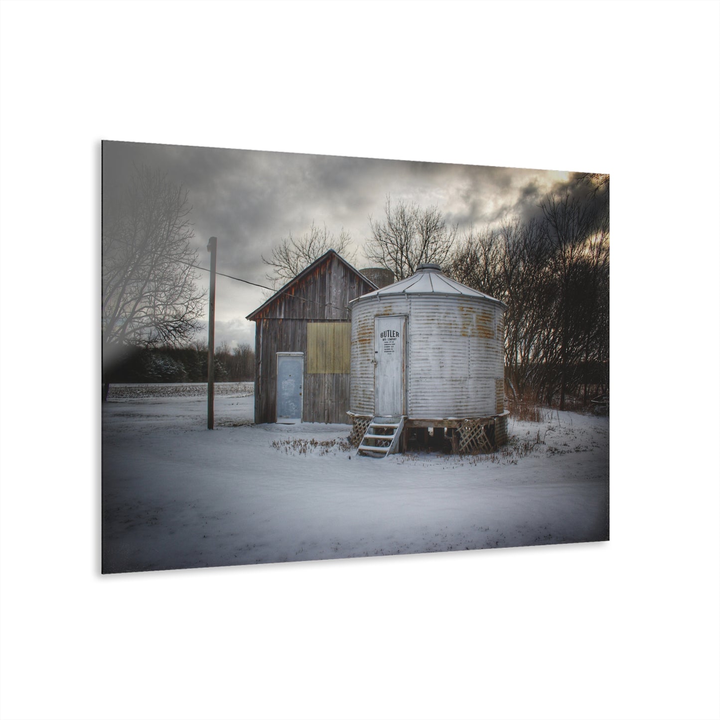 U R There Photography Vassar Silo and Shack Rustic Farmhouse Acrylic Wall Print