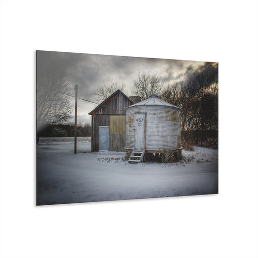 U R There Photography Vassar Silo and Shack Rustic Farmhouse Acrylic Wall Print