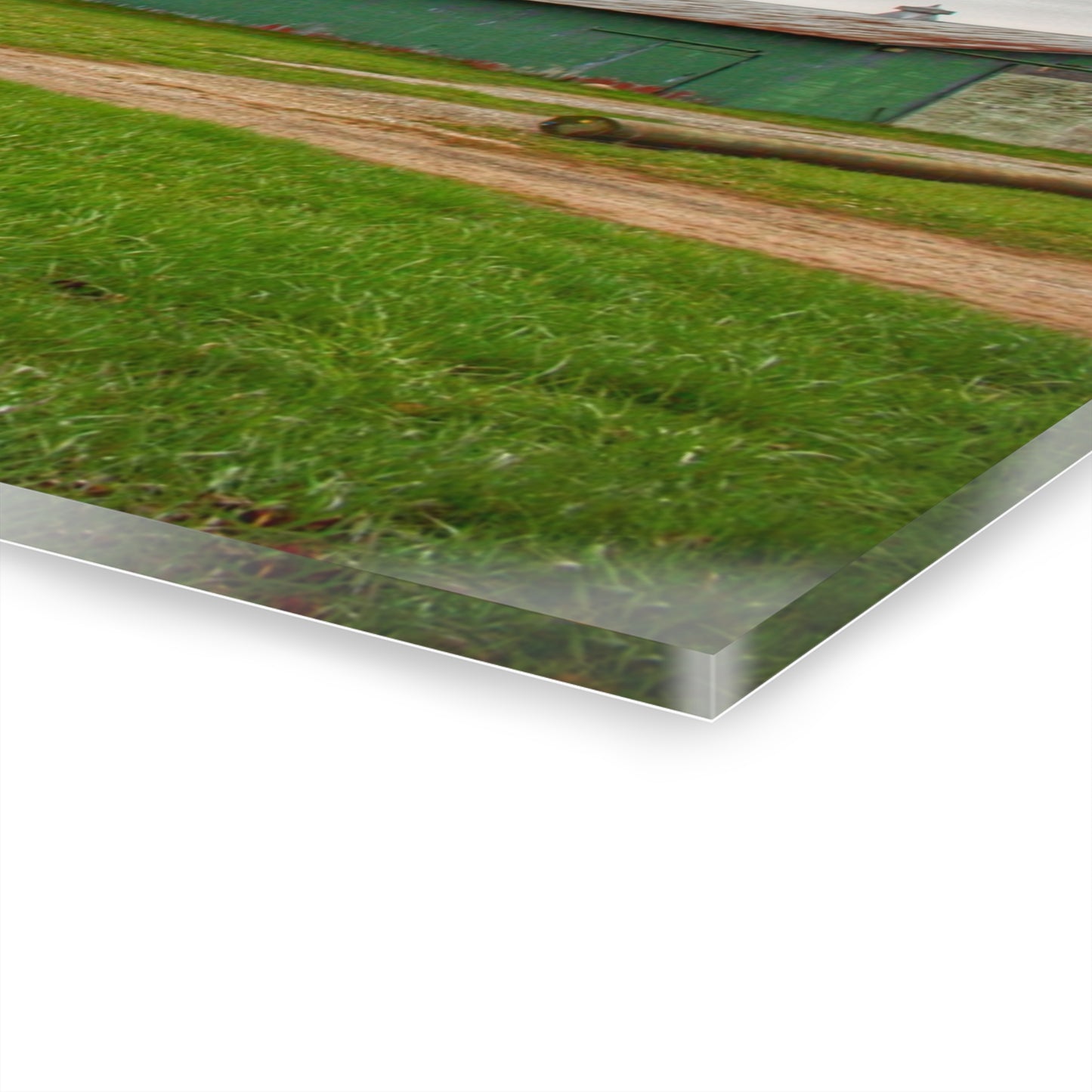 U R There Photography Hough Road Green Quonset IV Rustic Farmhouse Acrylic Wall Print