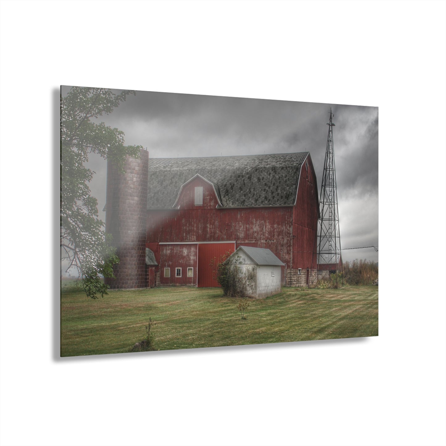 U R There Photography Weaver Road Red II Rustic Farmhouse Acrylic Wall Print