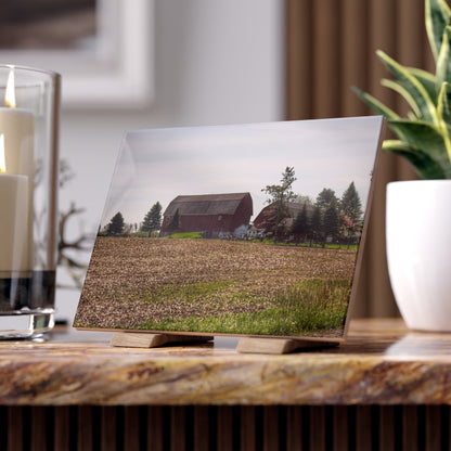 U R There Photography Bishop Road Reds IV Rustic Farmhouse Decorative Ceramic Tile