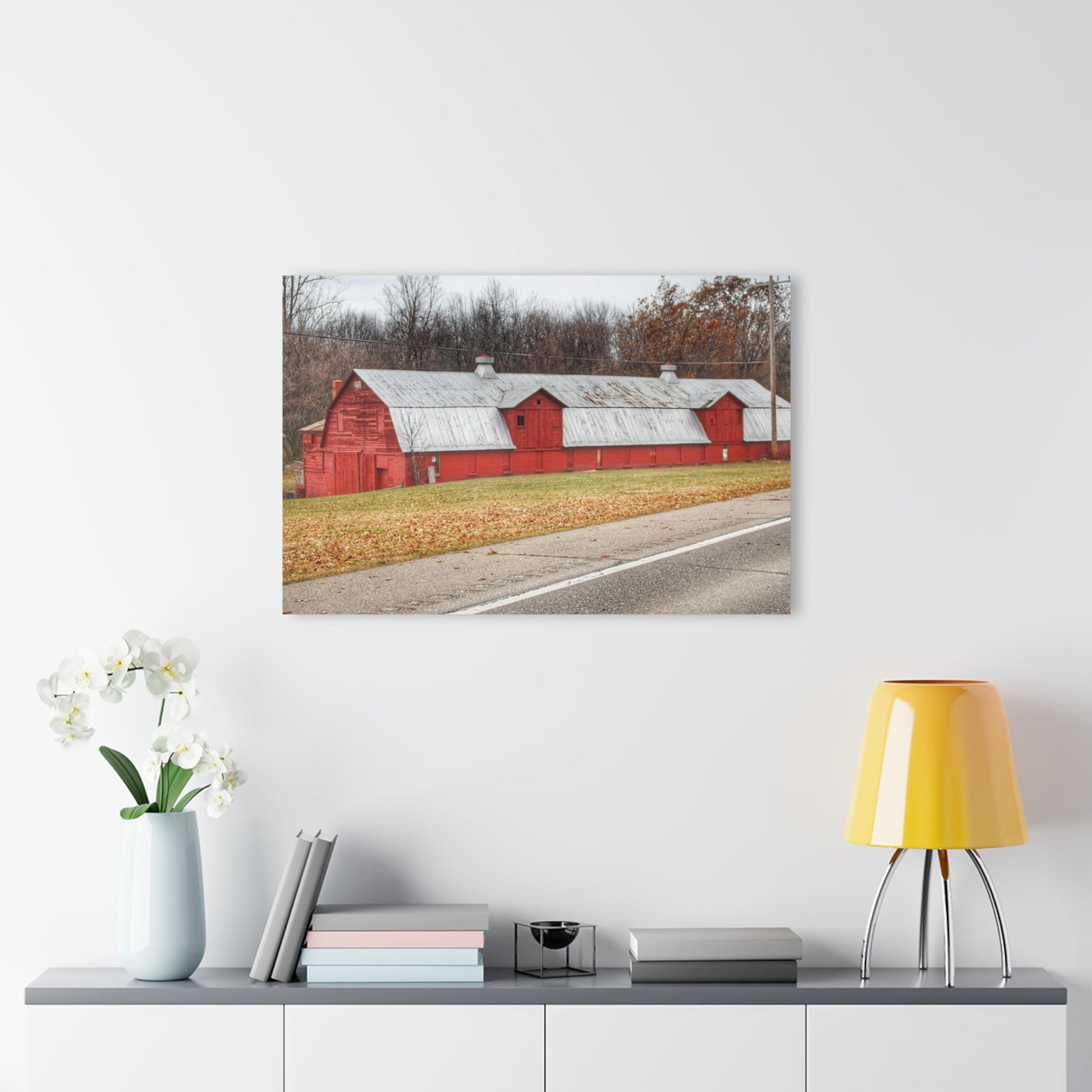 U R There Photography Caseville Red Rustic Farmhouse Acrylic Wall Print