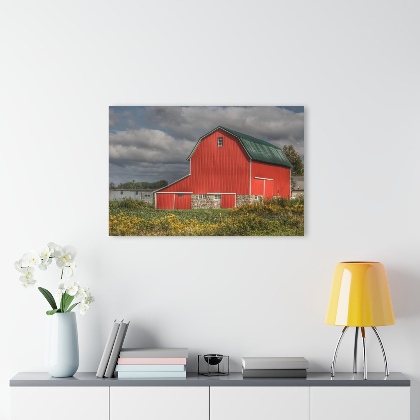 Barn Boutique Modern Farmhouse Acrylic Wall Print| Valentine Road Fieldstone Red