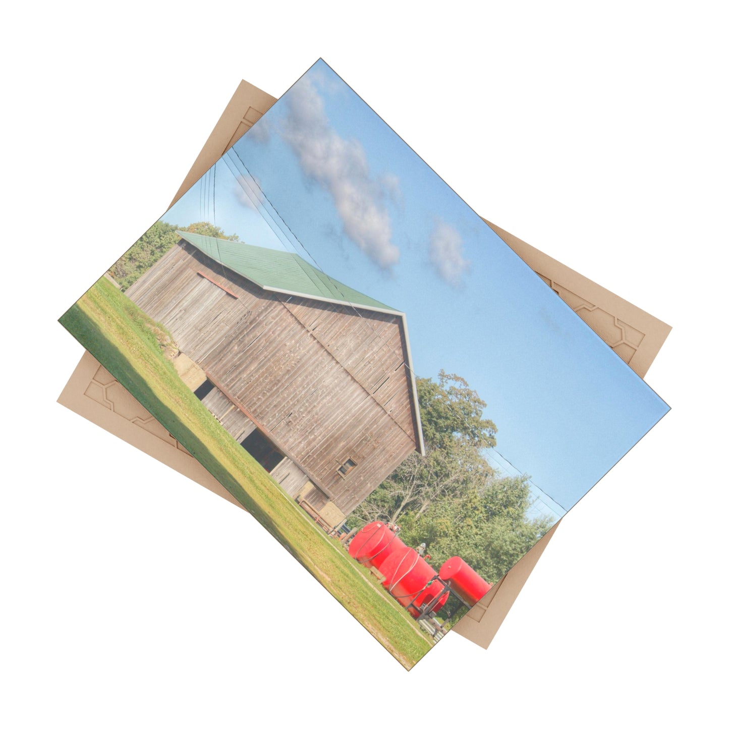 U R There Photography Kingston Road Grey Rustic Farmhouse Decorative Ceramic Tile