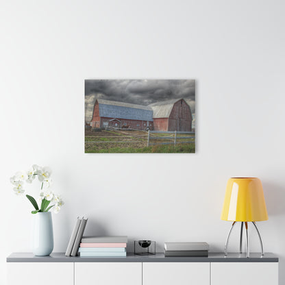 U R There Photography Sandusky Horse Barn Against Fall Skies Rustic Farmhouse Acrylic Wall Print