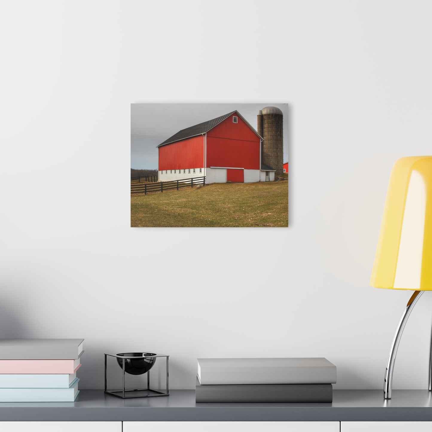 U R There Photography Brocker Road Red I Rustic Farmhouse Acrylic Wall Print