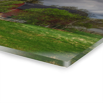 U R There Photography Hassler Lake Hidden Red Rustic Farmhouse Acrylic Wall Print