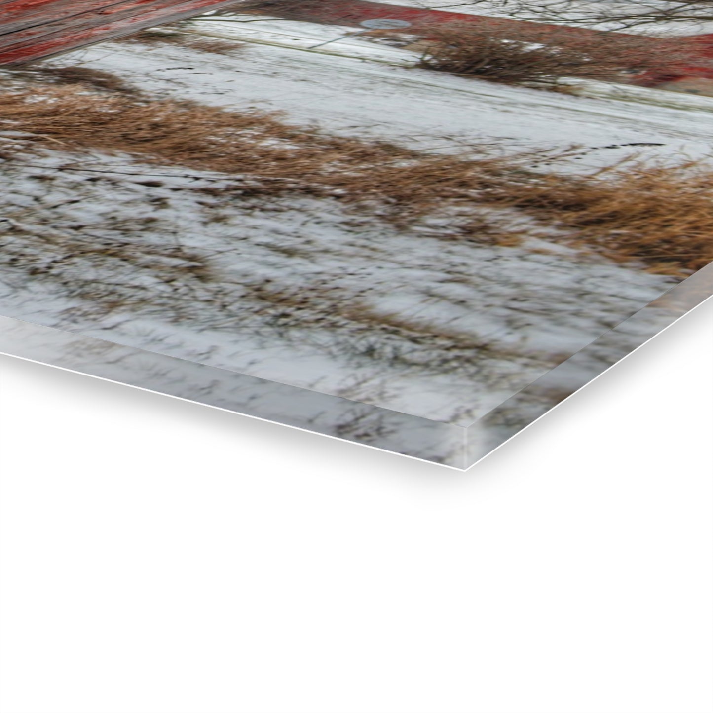 U R There Photography Frenchline Road Red Shack Rustic Farmhouse Acrylic Wall Print