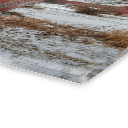 U R There Photography Frenchline Road Red Shack Rustic Farmhouse Acrylic Wall Print