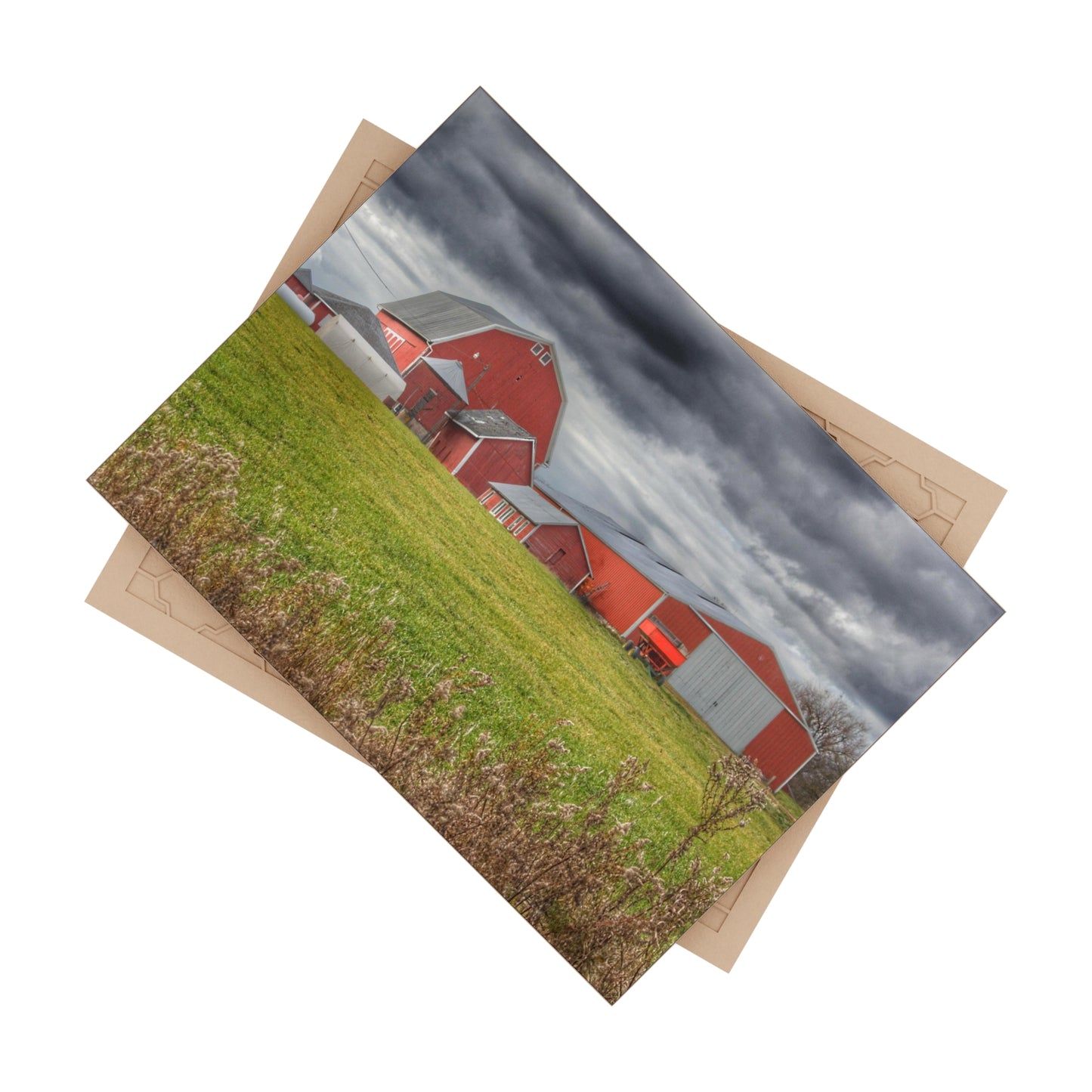 U R There Photography Castle Road Reds Rustic Farmhouse Decorative Ceramic Tile
