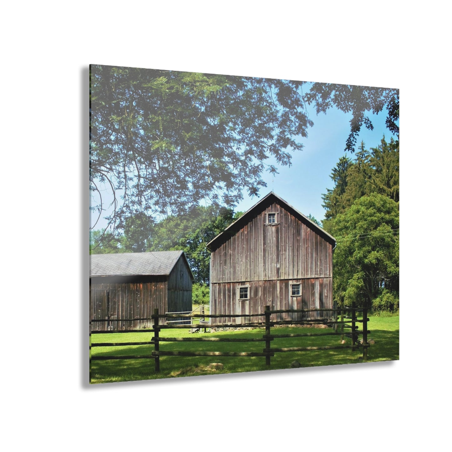 U R There Photography Otisville Grey Rustic Farmhouse Acrylic Wall Print