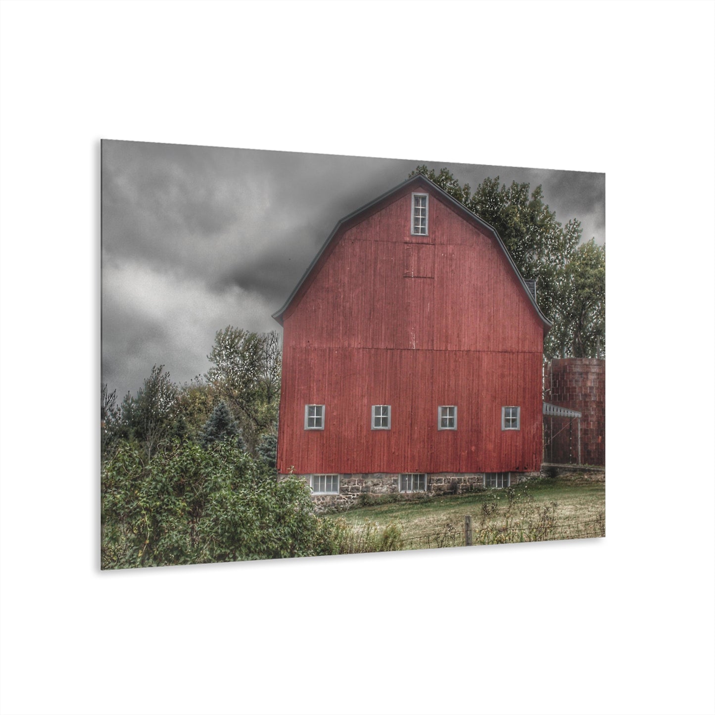 U R There Photography Vassar Road Red II Rustic Farmhouse Acrylic Wall Print