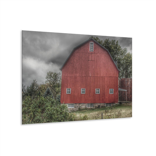 U R There Photography Vassar Road Red II Rustic Farmhouse Acrylic Wall Print