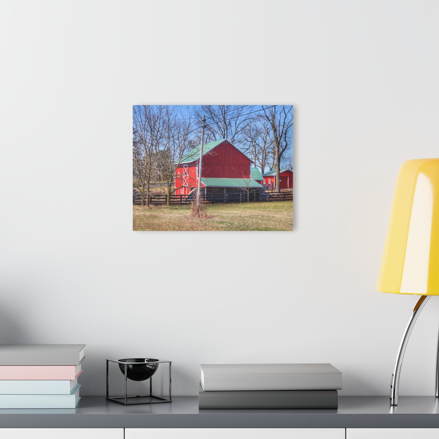 U R There Photography Imlay City Road Cow Barn I Rustic Farmhouse Acrylic Wall Print