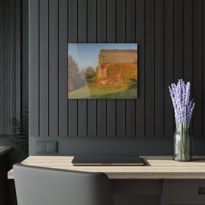 U R There Photography Bearanger Road Red Rustic Farmhouse Acrylic Wall Print