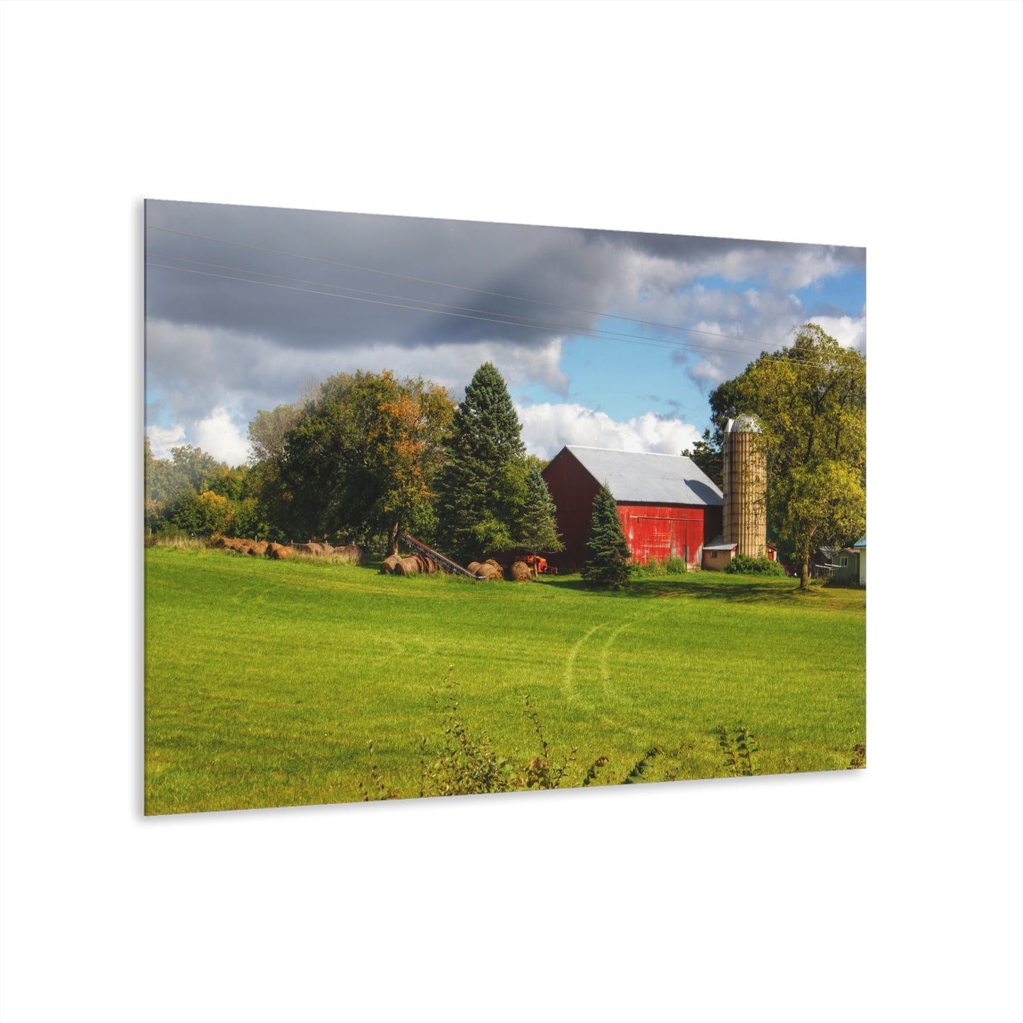 U R There Photography Columbiaville Road Red II Rustic Farmhouse Acrylic Wall Print