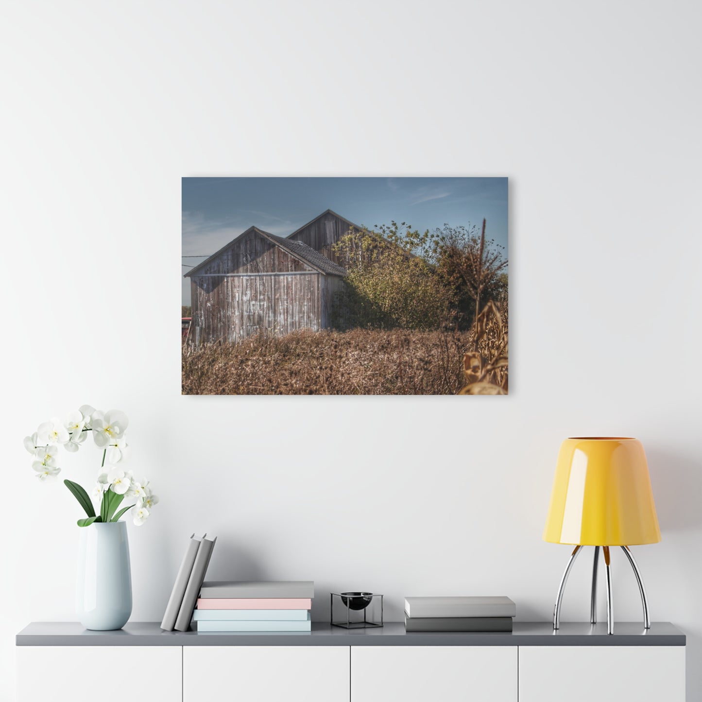 U R There Photography Fulmer Road Greys Rustic Farmhouse Acrylic Wall Print