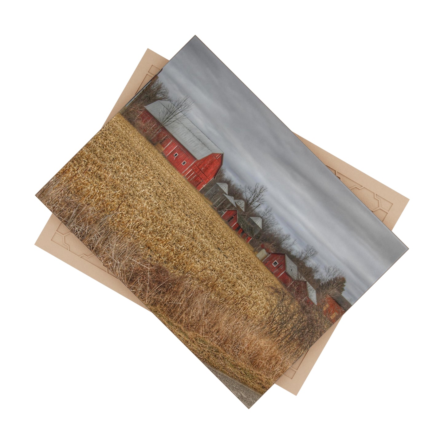 U R There Photography Barns of Arbela II Rustic Farmhouse Decorative Ceramic Tile