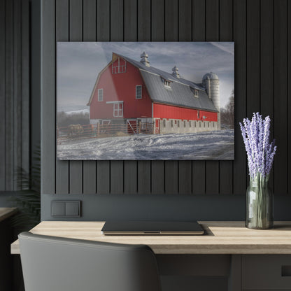 U R There Photography Casey Road Red Rustic Farmhouse Acrylic Wall Print