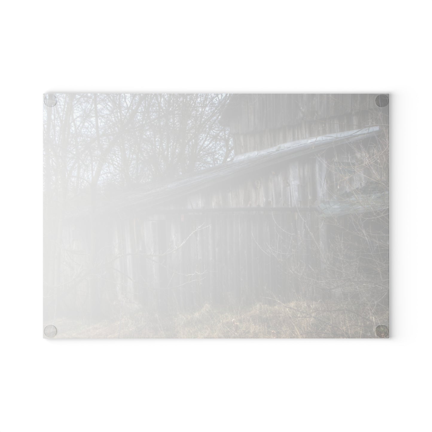 U R There Photography Rural Decay in Early Spring Rustic Farmhouse Tempered-Glass Cutting Board