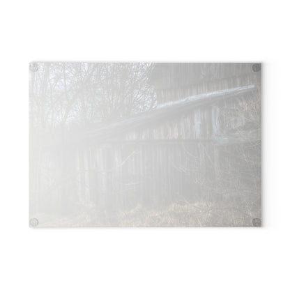 U R There Photography Rural Decay in Early Spring Rustic Farmhouse Tempered-Glass Cutting Board