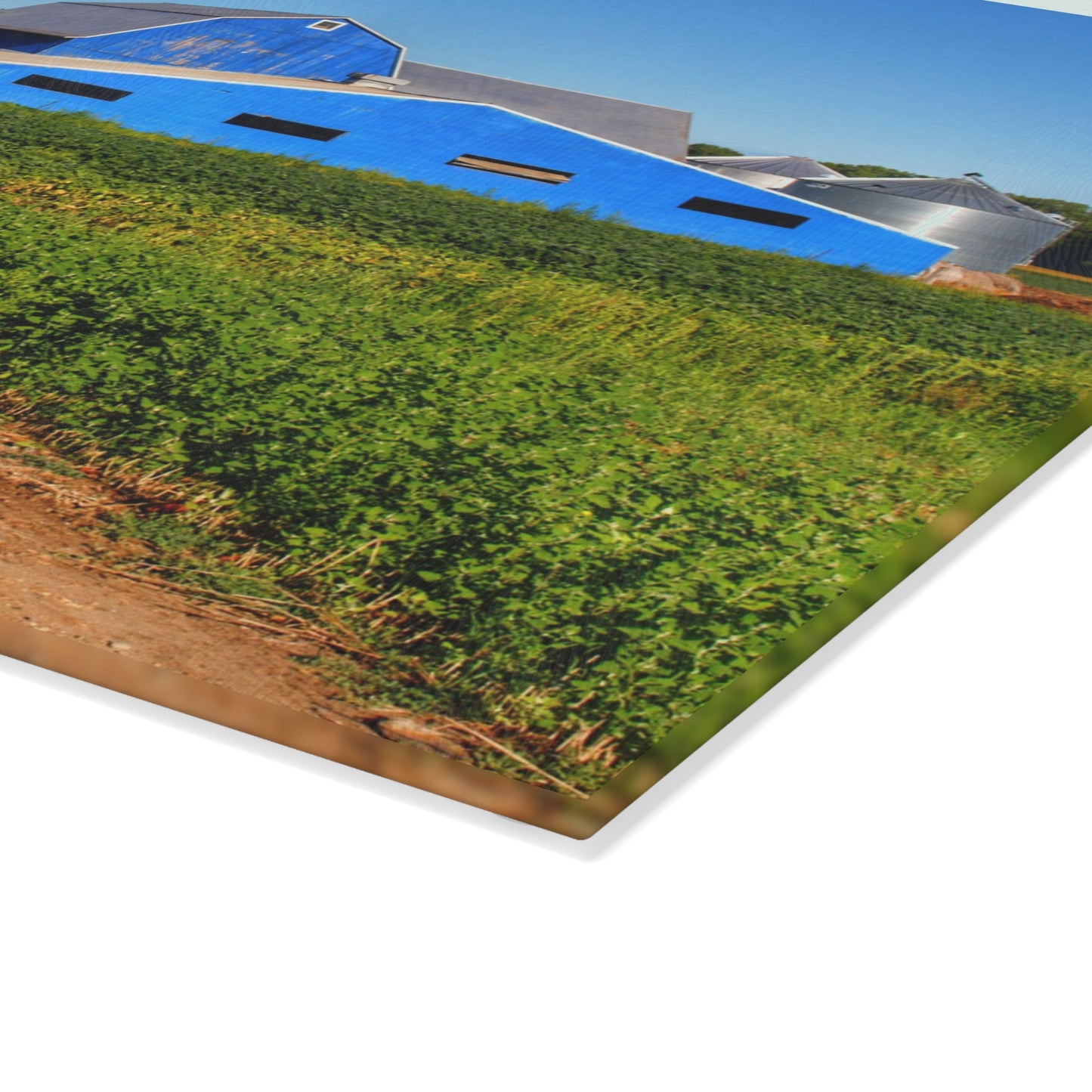 U R There Photography Kidder Road Blues II Rustic Farmhouse Tempered-Glass Cutting Board