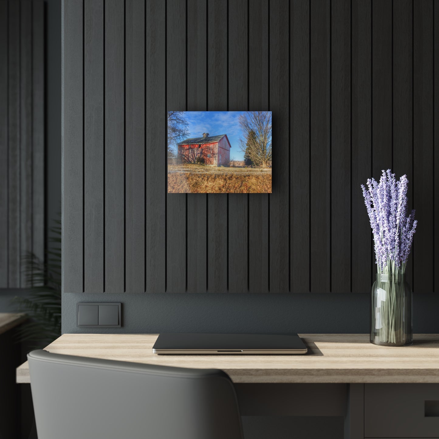 U R There Photography M-24 Barn at the Bend II Rustic Farmhouse Acrylic Wall Print