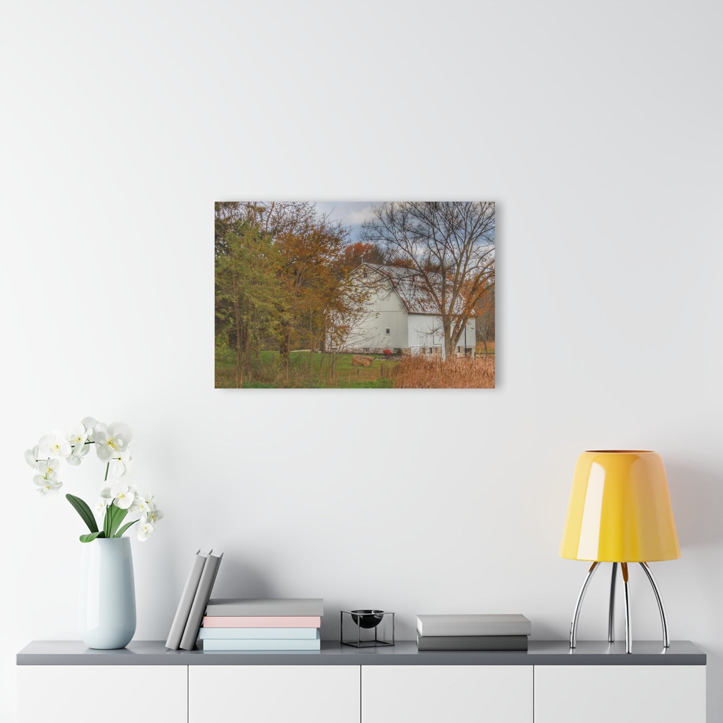 U R There Photography East Oakwood White Rustic Farmhouse Acrylic Wall Print