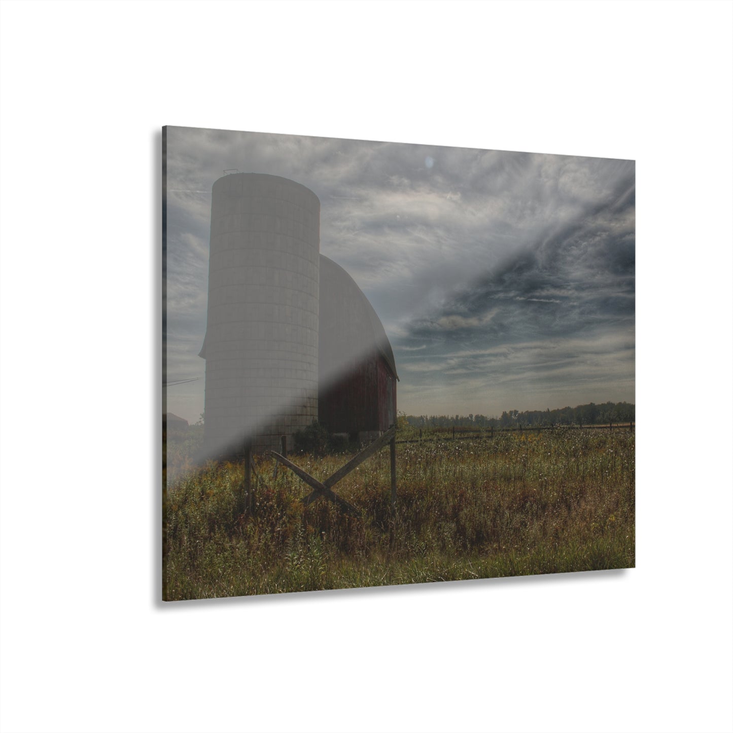 U R There Photography Mushroom Road Red I Rustic Farmhouse Acrylic Wall Print