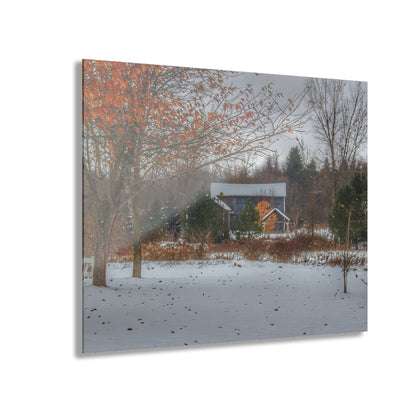 U R There Photography Oregon Road Blue Rustic Farmhouse Acrylic Wall Print
