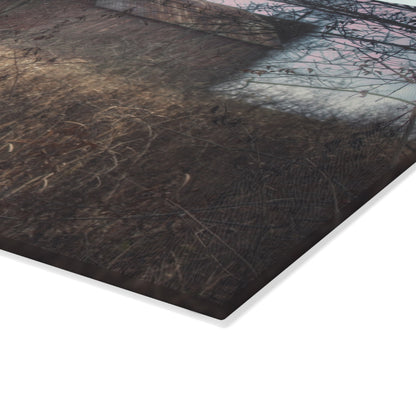 U R There Photography Mayville Hidden Barn I Rustic Farmhouse Tempered-Glass Cutting Board
