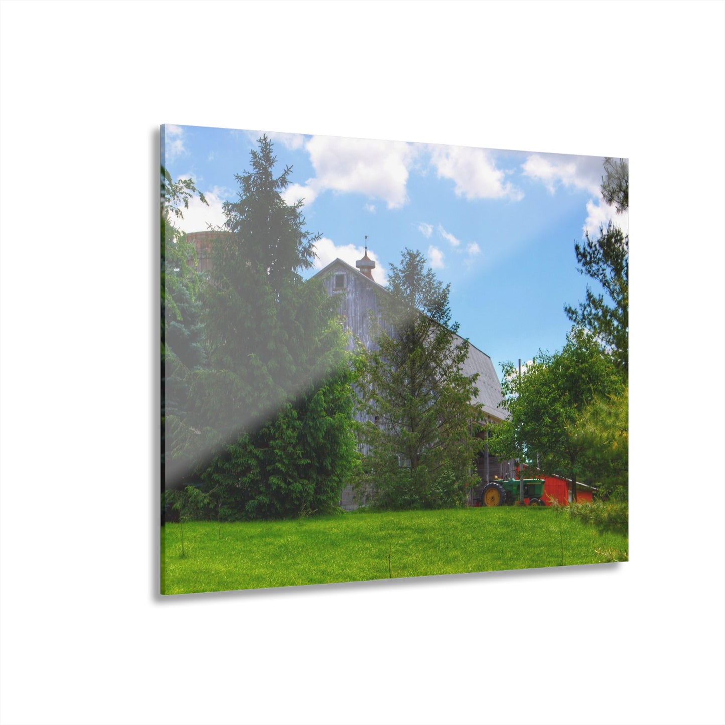 U R There Photography Bordman Road Hidden Grey Rustic Farmhouse Acrylic Wall Print