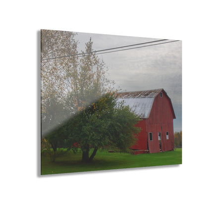 U R There Photography Perry Road Tilted Red Rustic Farmhouse Acrylic Wall Print