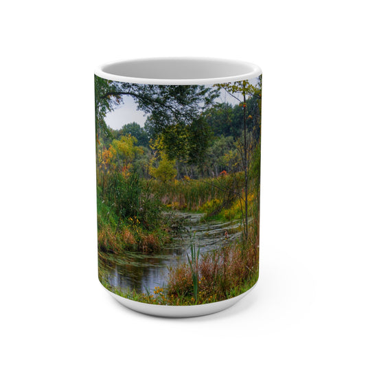 Rustic Farmhouse Coffee Mug featuring A River Runs Through It