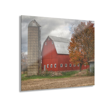 U R There Photography Brigham Road Red Rustic Farmhouse Acrylic Wall Print